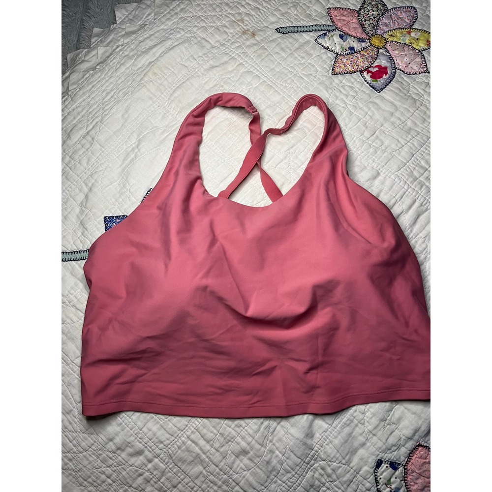 Old Navy Active Powersoft Pink Longline Sports Bra 2X Go-Dry